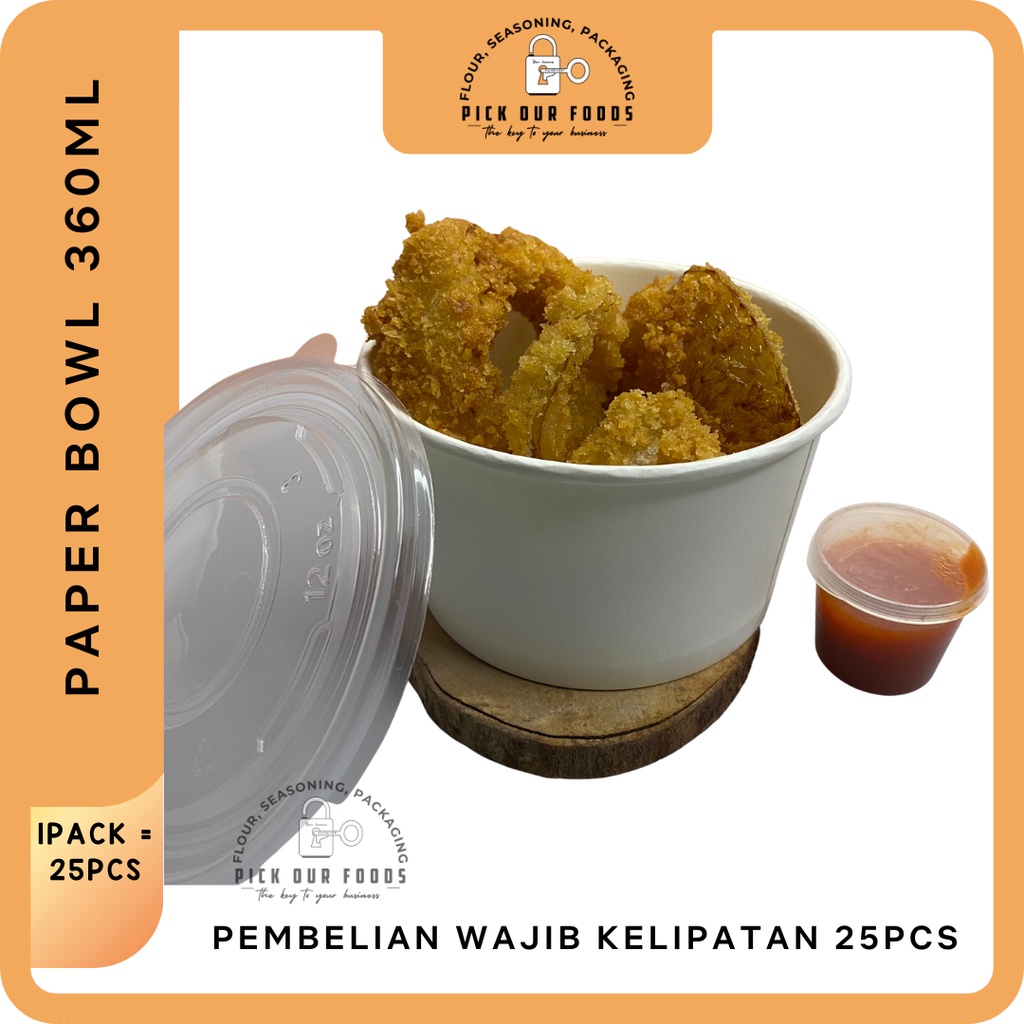 Paper Bowl 360ml / 500 / 650 / 800 / Rice Bowl 800ml / 650 / 500 / 360 / Mangkok Kertas