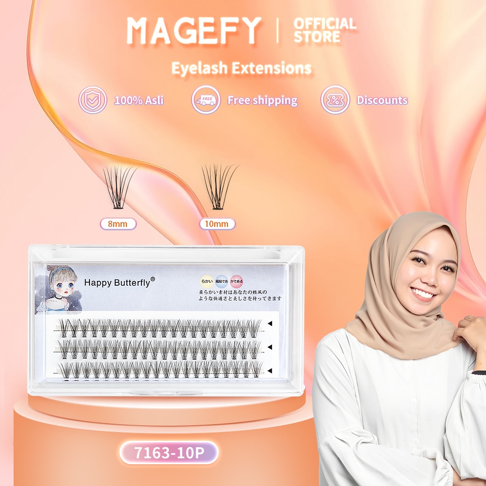 MAGEFY Bulu Mata Tanam Eyelash Extension EXTRA 7163-10P-10mm