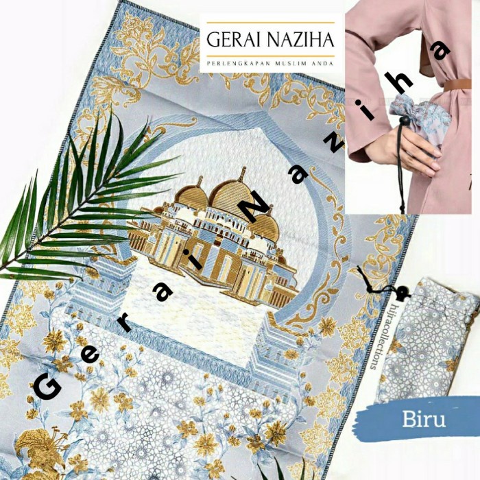 Sajadah Sajadah Pocket Travel Abu Dhabi Pouch Saku Turki Tas Dompet Traveling - Cokelat(Y0M5) Sajada