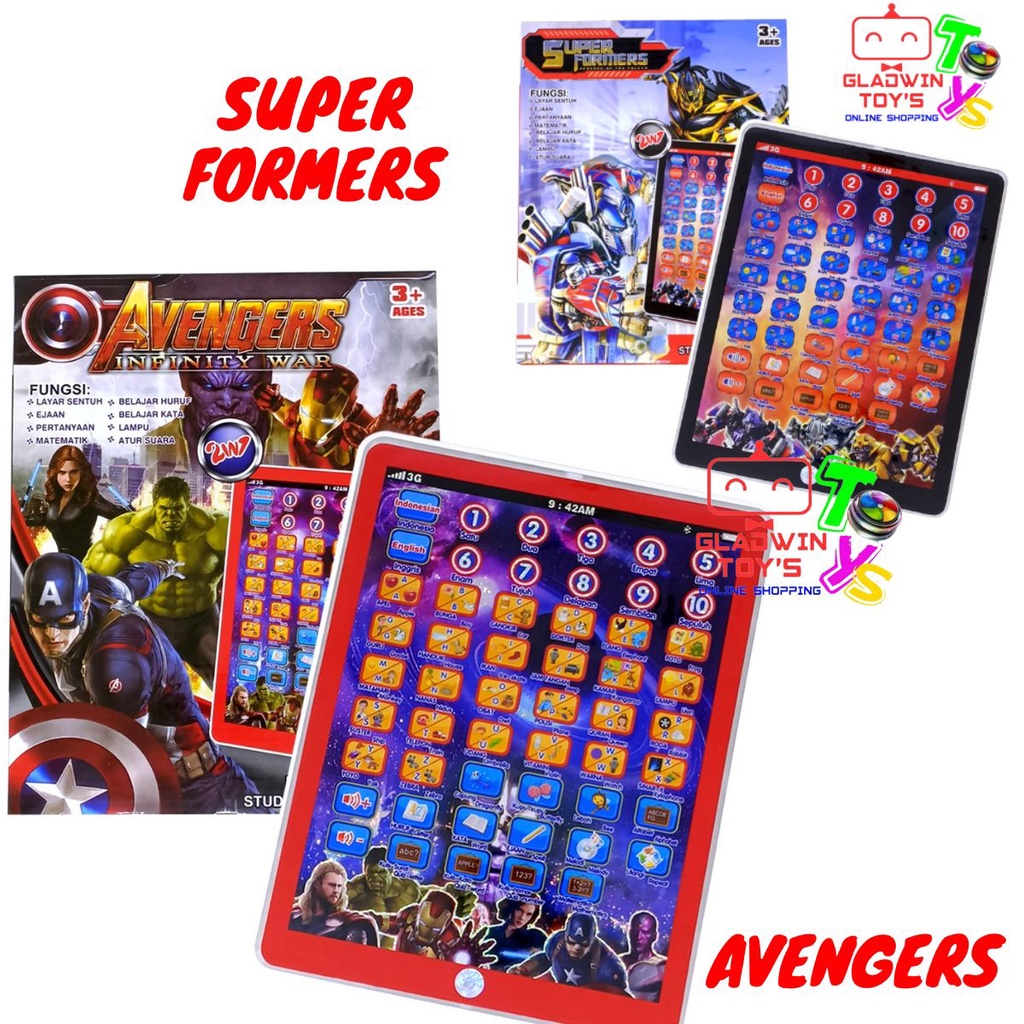 MAINAN IPAD KARAKTER AVENGERS FROZEN PRINCESS PLAYPAD BIG