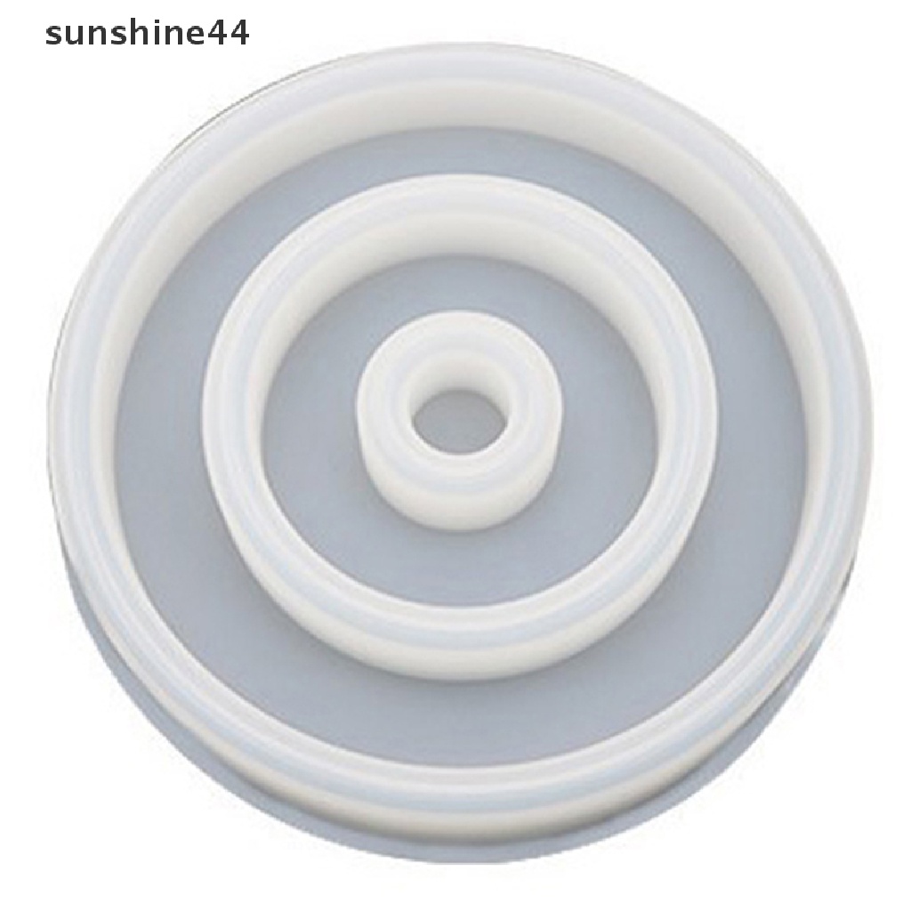 Sunshine Holder Tray Cetakan Lingkaran Silikon DIY Membuat Perhiasan Display Tray Mold.