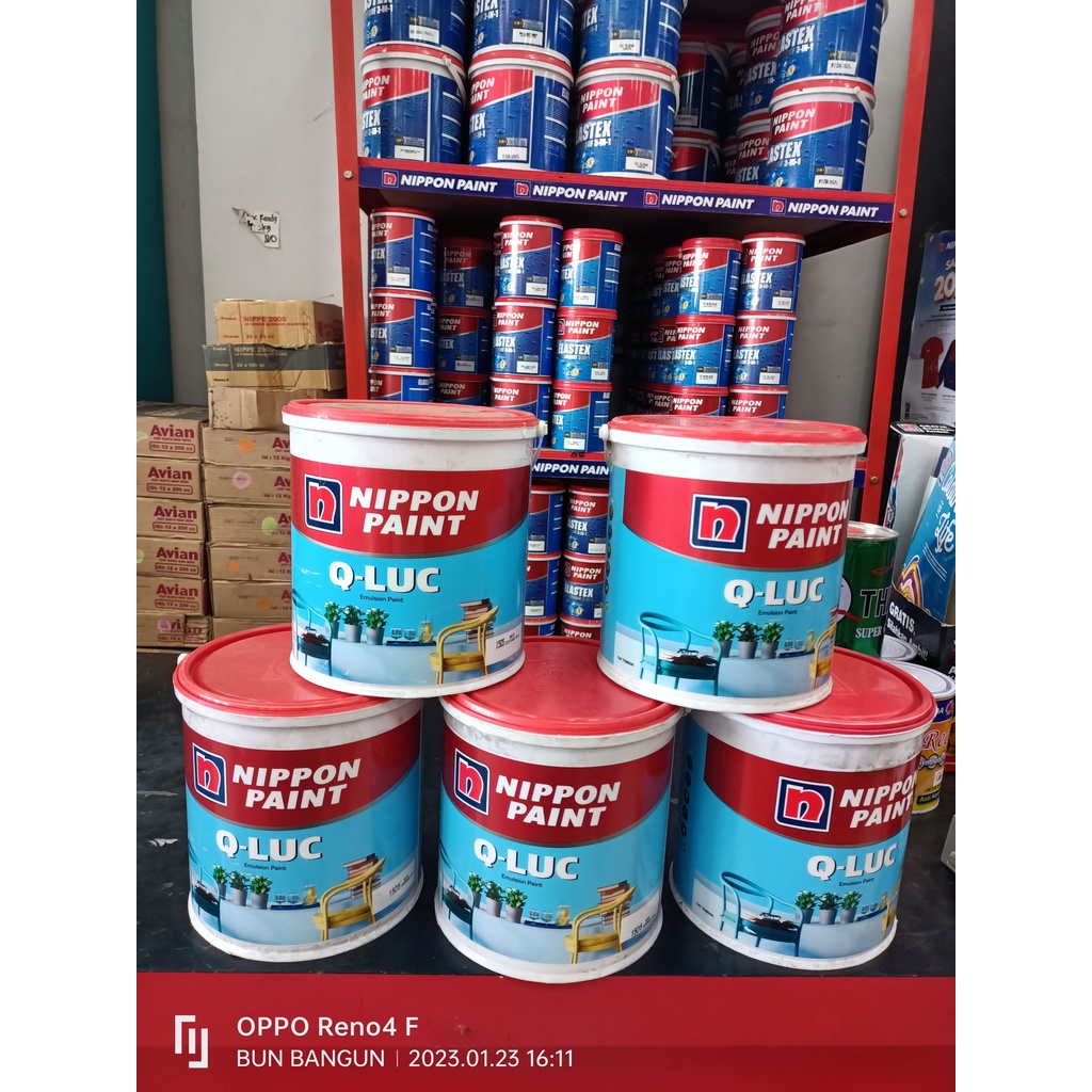 CAT TEMBOK QLUC WARNA LENGKAP NIPPON PAINT CAT DINDING INTERIOR 4.5 KG