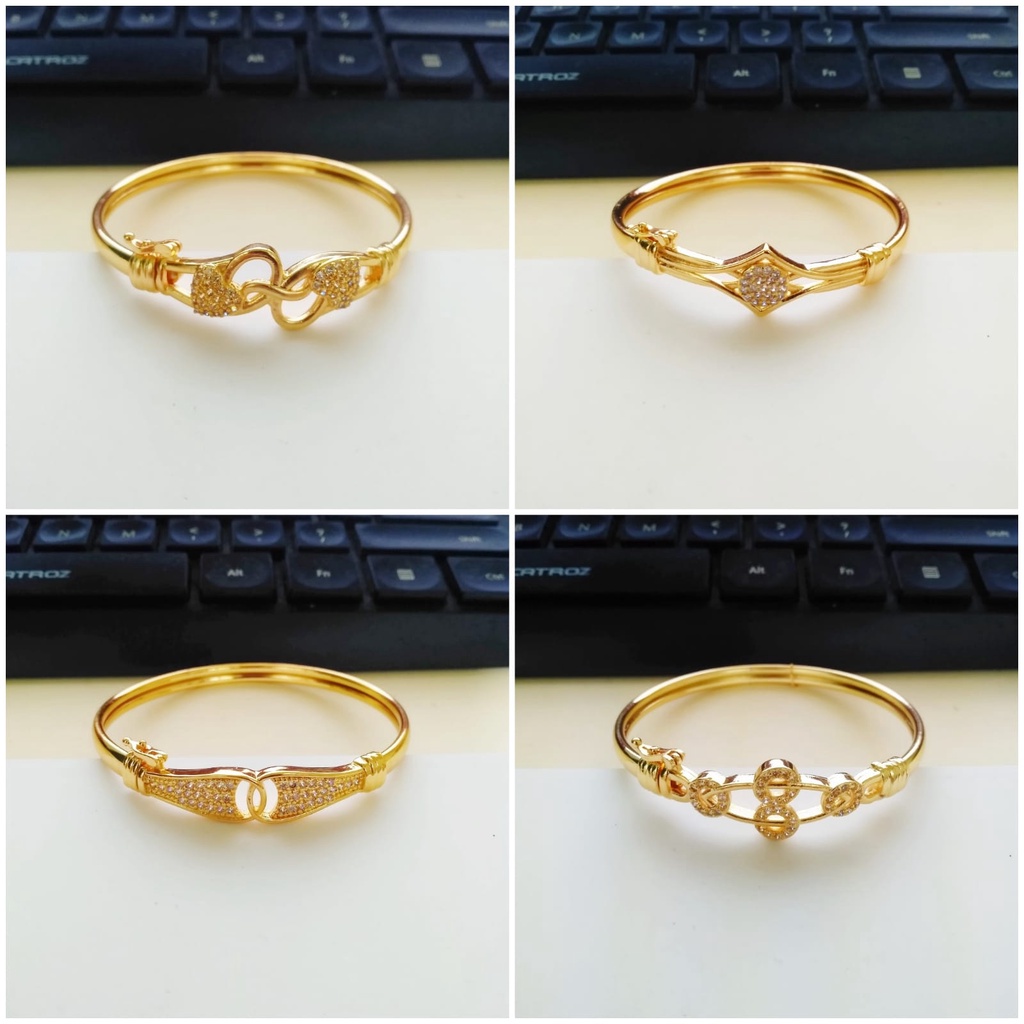 AV96 Grosir Gelang Bangle Permata Berbagai Motif