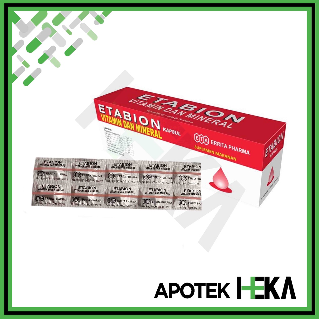 Etabion Kapsul Box isi 10x10 Tablet - Vitamin Suplemen Anemia (SEMARANG)