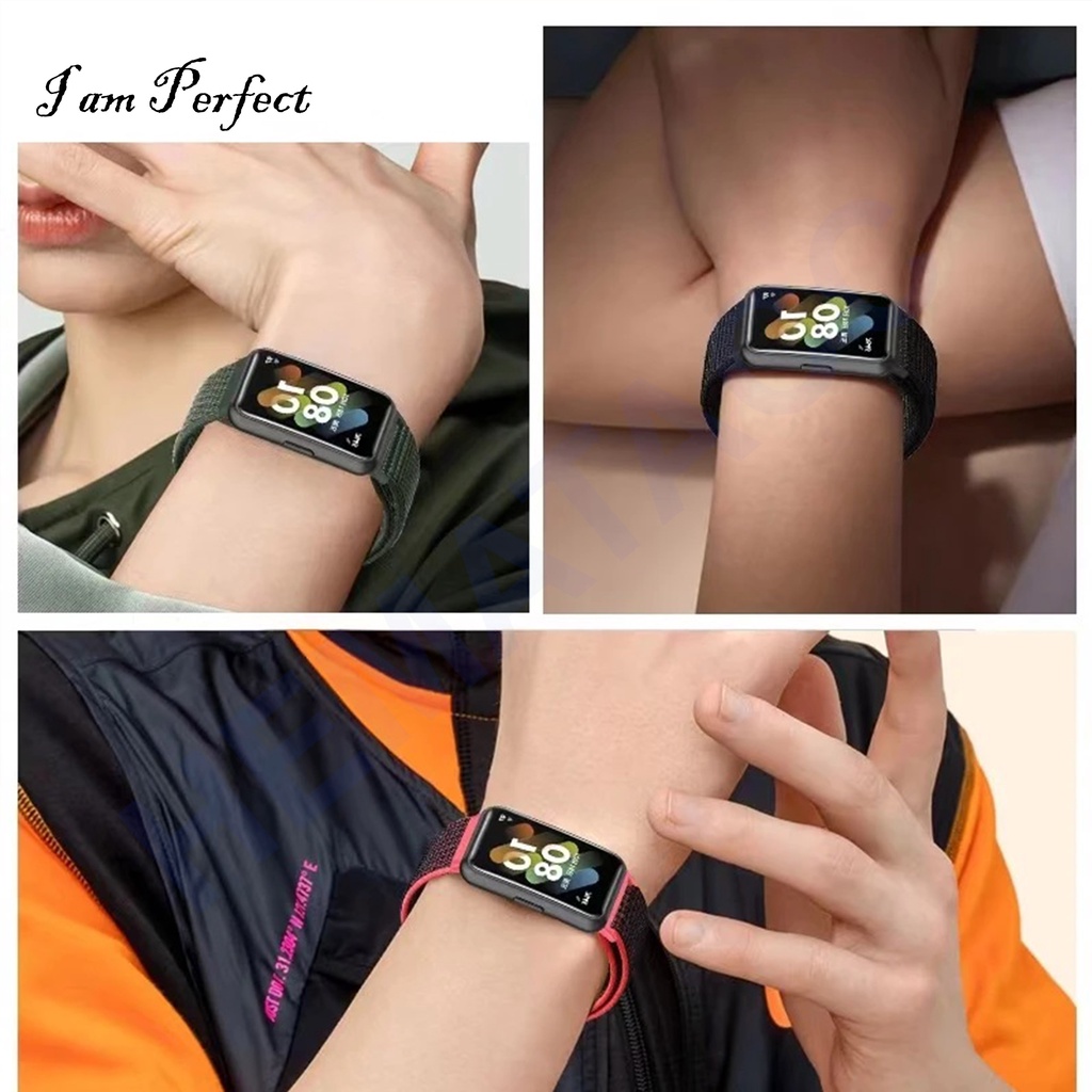 Strap Huawei Band 7 Nylon Tali Jam 16mm Nilon Quick Release Hematacc