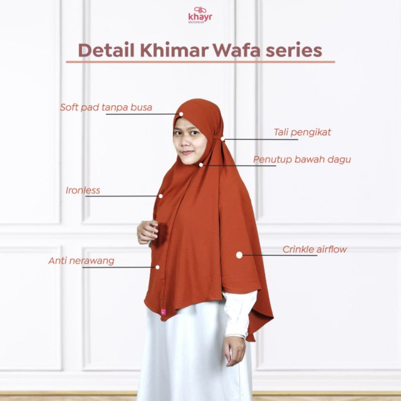 KHAYR MOSWEAR KHIMAR WAFA PENUTUP DAGU ANTI KUSUT | KHIMAR INSTAN SYARI