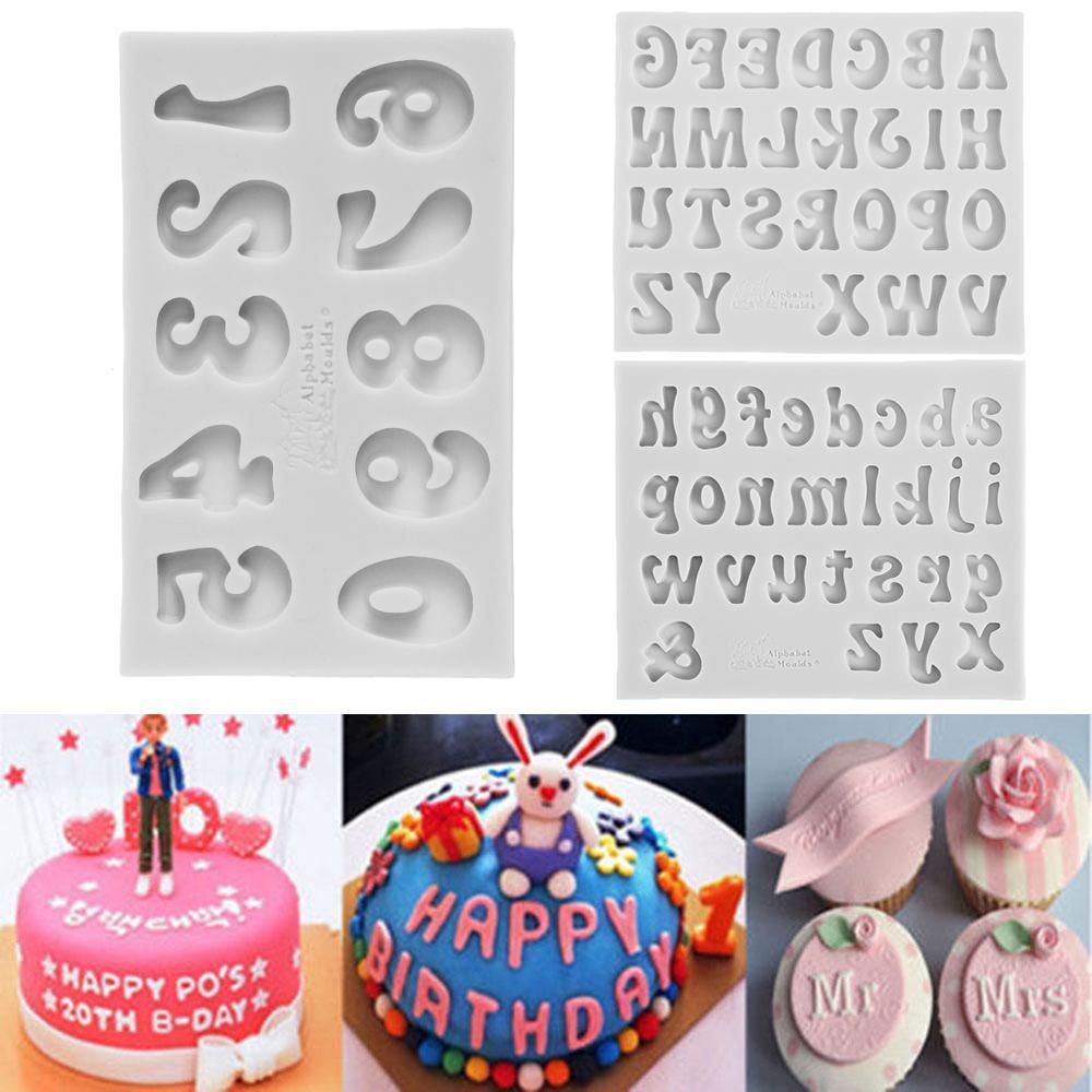 Suyo Huruf 3D New Fondant Sugar Craft Alphabet Number