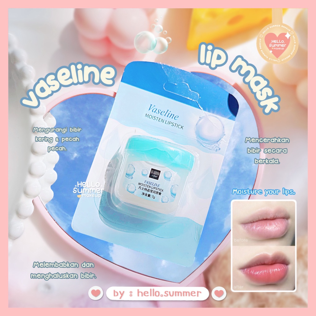 Vaseline Peach 3in1 Lip Balm Lip Theraphy Lip Mask Pelembab Bibir