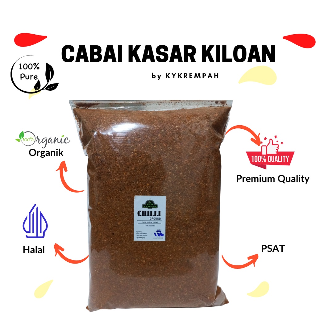 

Cabe Bubuk Kasar /Chili Flakes [1 Kg]