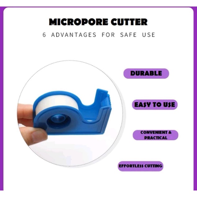 Micropore Plester Roll Tape Eyelash Extension Tanam Bulu Mata Palsu Eyelashes Eyetape Refill Rolltape Dispenser Kertas Plastik Cutter Isopore Medical Bulumata