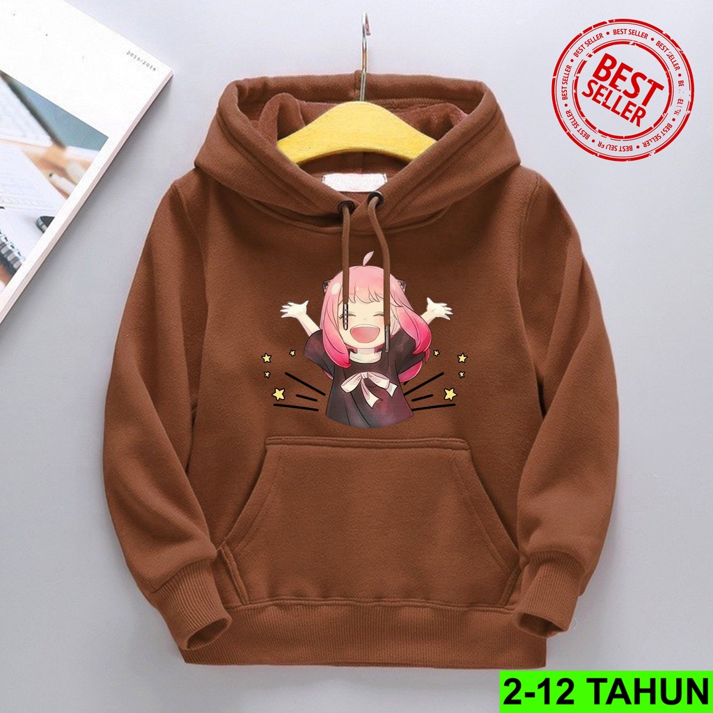 Hoodie Anya Forger Anak Perempuan Laki Laki Hodie Anak Usia 2 3 4 5 6 7 8 9 10 11 12 Tahun Jaket Anak Cewek Cowok Switer Anak