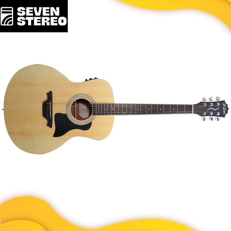 JS Guitars JSG41E Natural Grand Auditorium Acoustic Electric Guitar