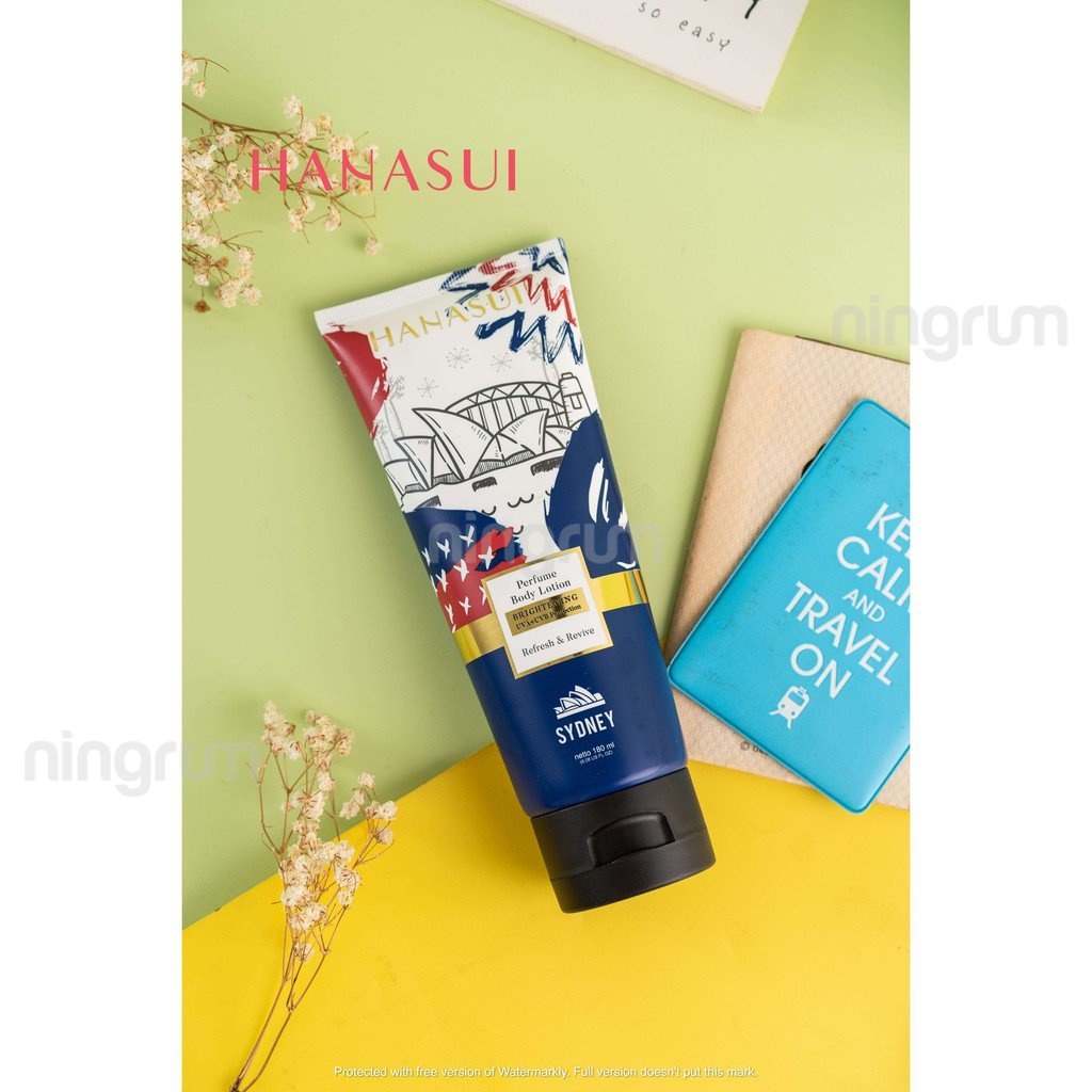 Ningrum - HANASUI Perfume Body Lotion 180mL | UVA UVB Protection | Sydney Tokyo Paris Parfum Losyen Original BPOM - 5014