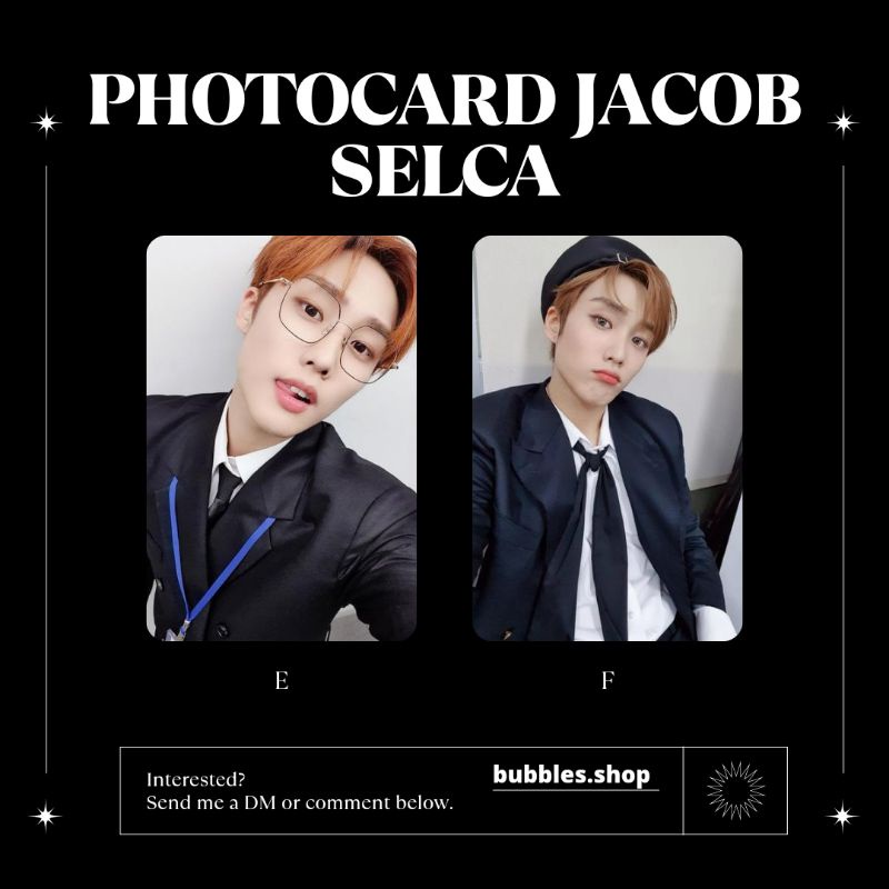 PHOTOCARD UNOFFICIAL JACOB THE BOYZ SELCA