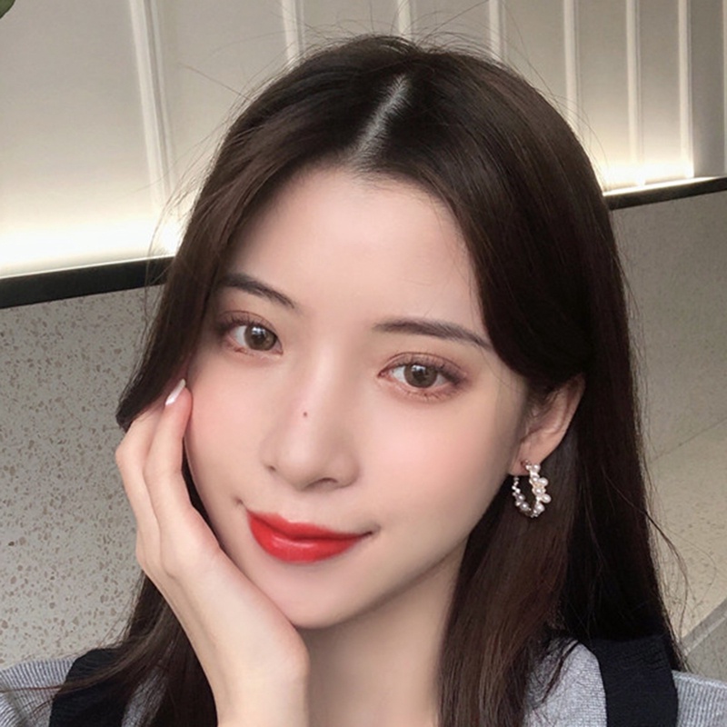 Mutiara Buatan Elegan Luka Logam Twist Hoop Earrings Baru Fashion Perhiasan Pesta Aksesoris Manis Untuk Wanita