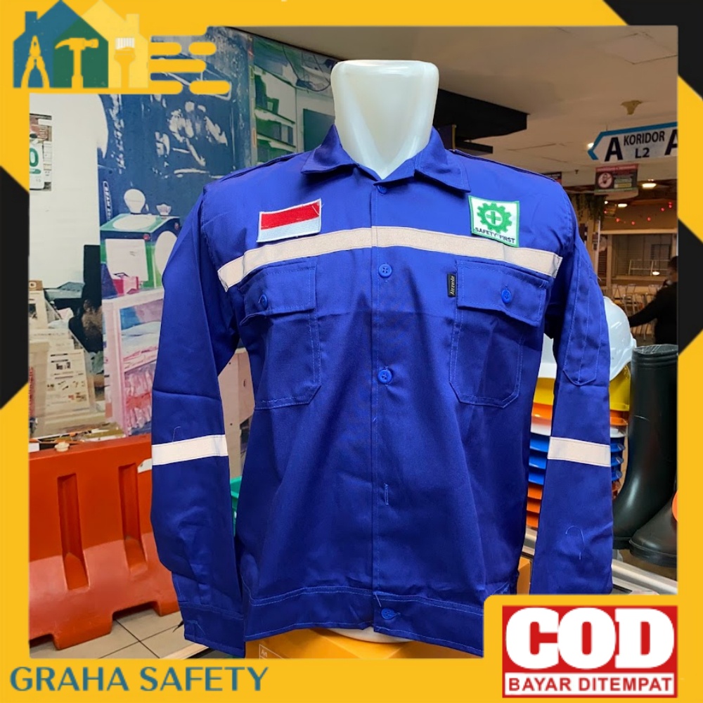 Baju Atasan Safety Proyek American Drill - Baju Safety Proyek Atasan