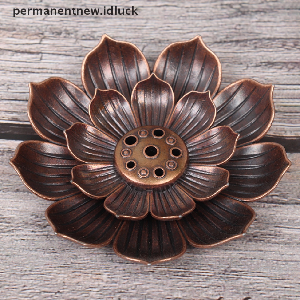 [luckypermanentnew] Paduan Tempat Pembakar Dupa Stick Holder Plate Burner Plate Buddhism Coil Lotus Pedupaan [ID]