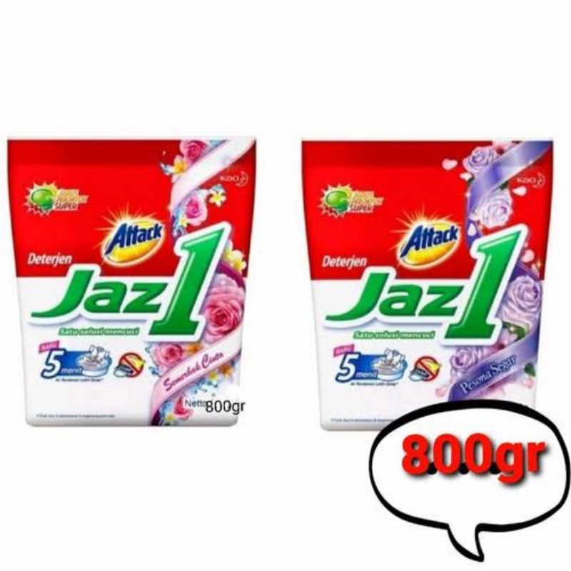 ATTACK JAZ1 DERERJEN BUBUK ATTACK 800GR ATTACK EASY SABUN CUCI PAKAIAN