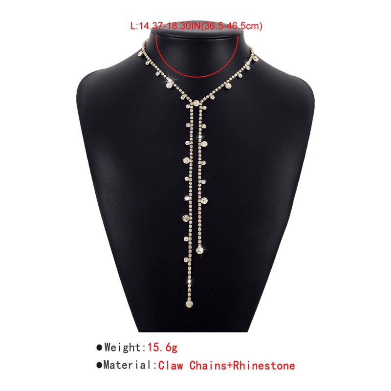 Mewah Zirkon Liontin Choker Perhiasan Rantai Klavikula Untuk Wanita Korea Fashion Perhiasan Kristal Kalung