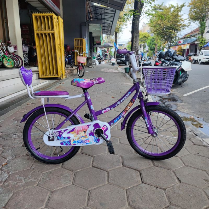 Sepeda Mini Anak Perempuan Bekas Second Asagi 16"