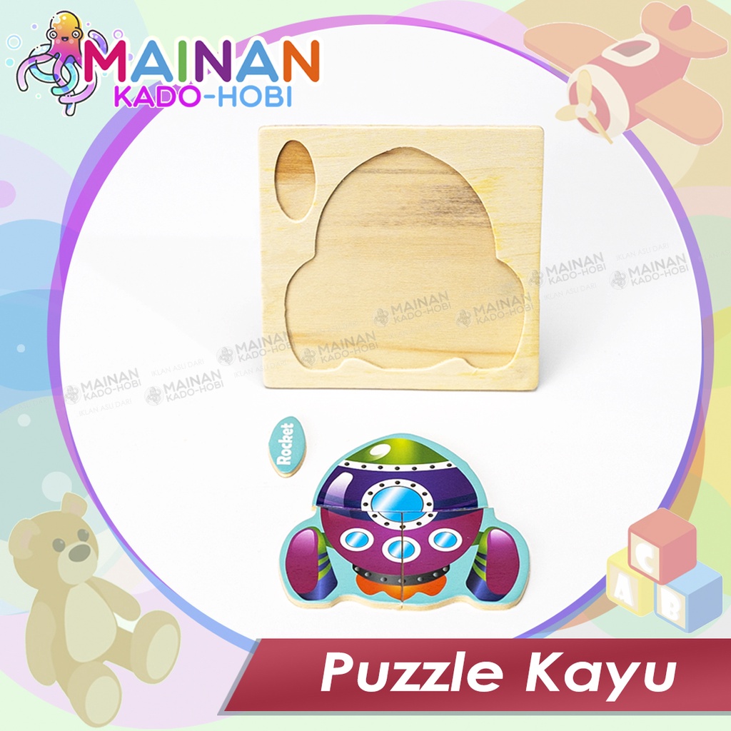 MAINAN ANAK WORLD PUZZLE GAMBAR KARAKTER TIMBUL