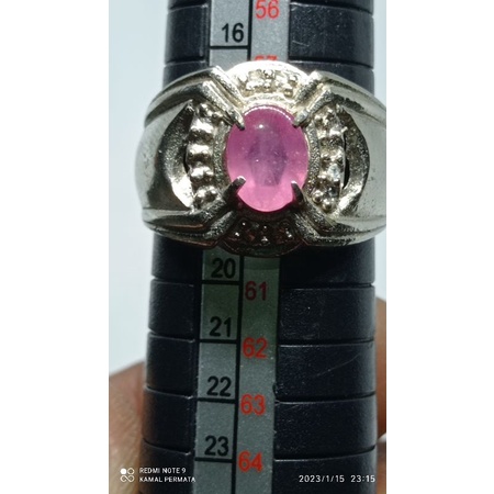 Natural pink sapphire cutting