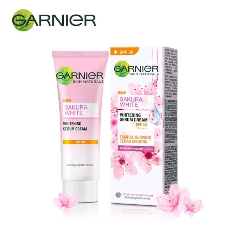 GARNIER DAY CREAM SAKURA GLOW SERUM CREAM - SERUM WAJAH GARNIER