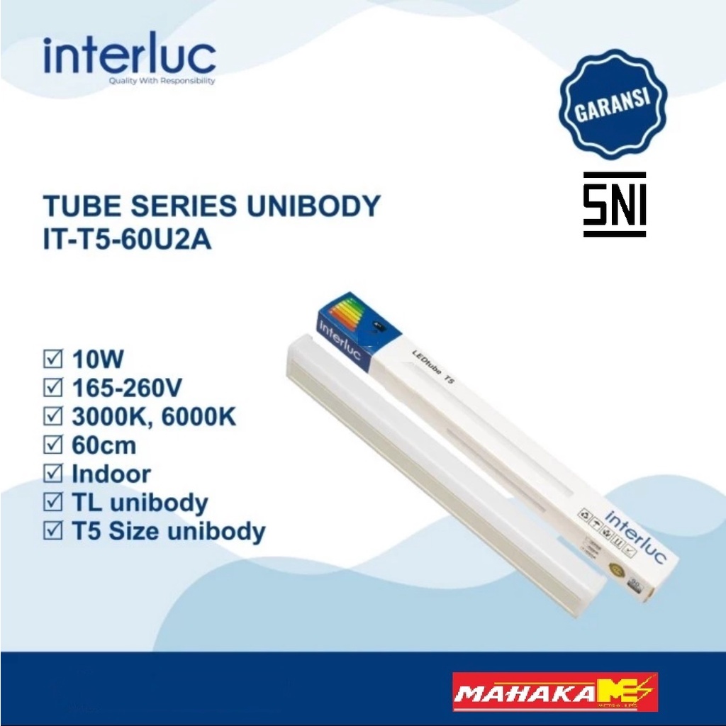 Lampu TL Neon T5 Led 10W 60cm 10Watt SNI Interluc 10Watt Myvo