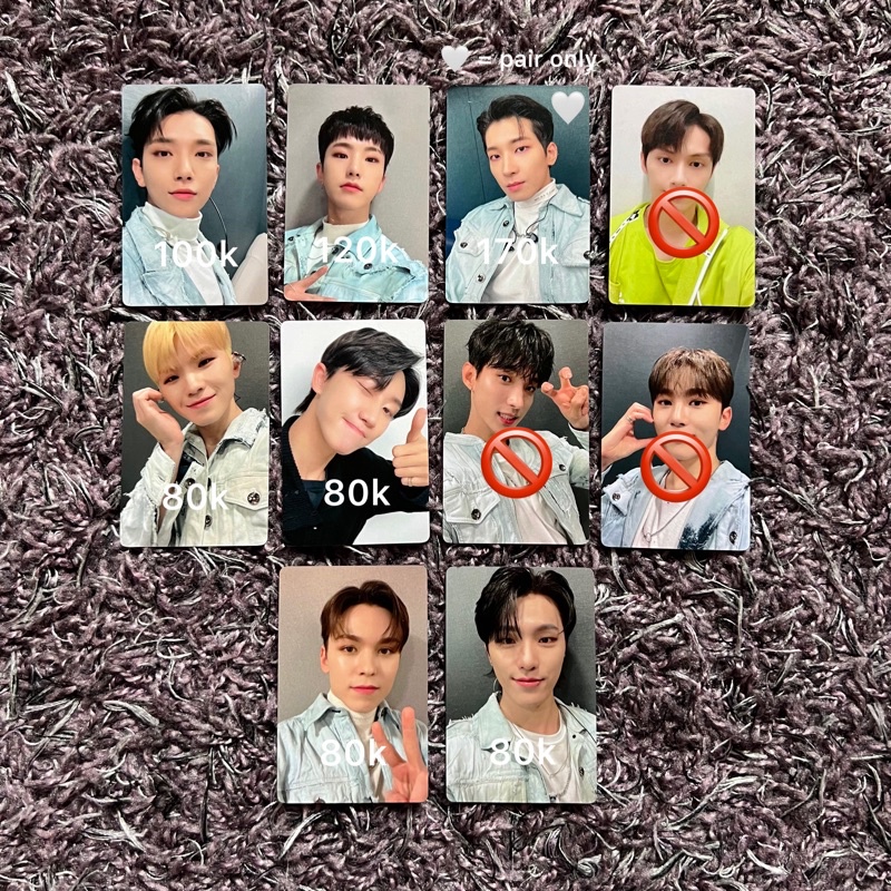 SEVENTEEN 9th Mini Album 'Attacca' Yizhiyu Benefit B C E F G H ver. Photocard