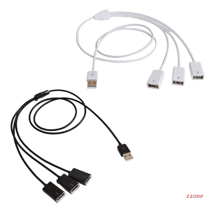 Zzz Kabel Spliter USB 3in1 USB Power Splitter 1 Adapter USB Male to 3female