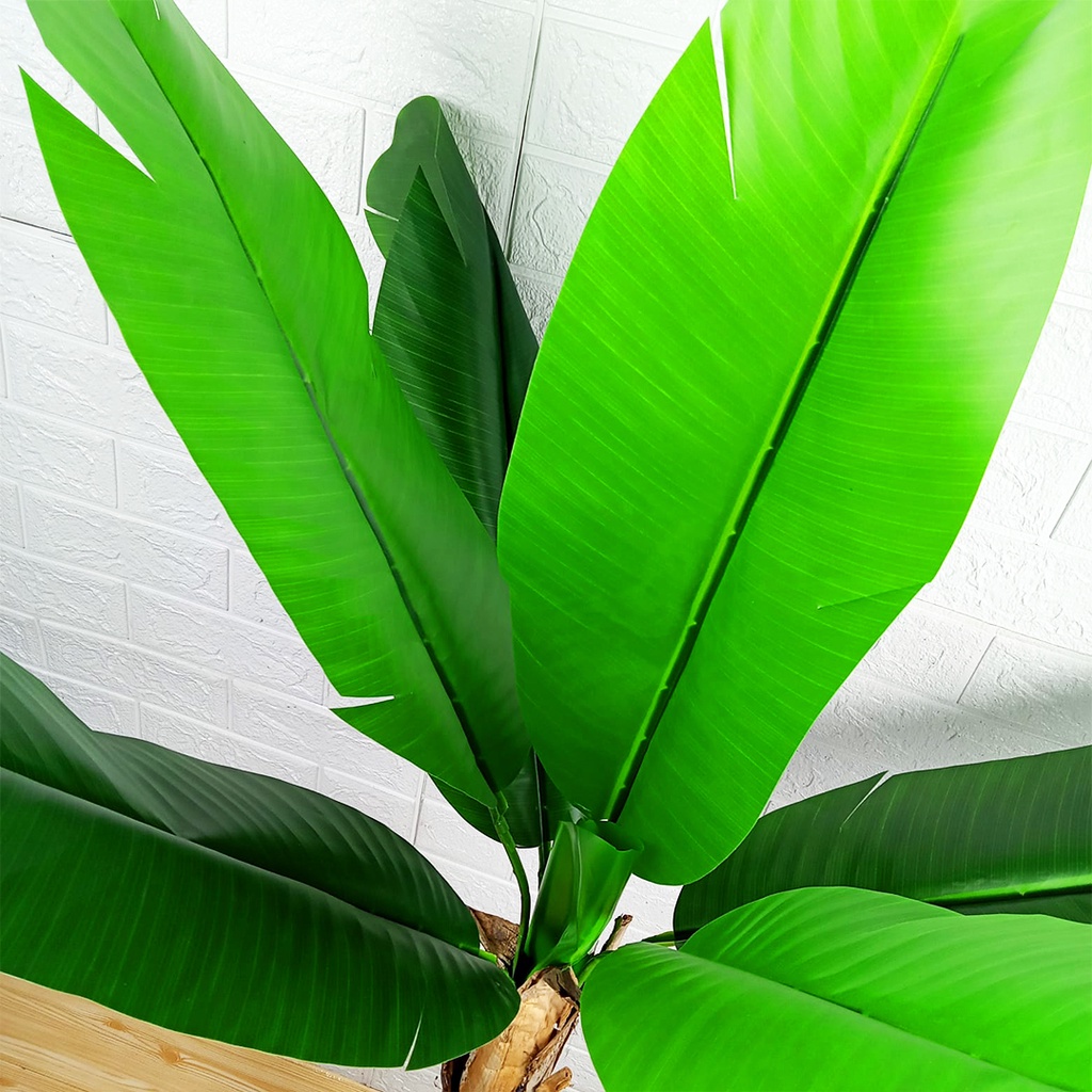 Pohon Hiasan Ruangan Tinggi 1,3 Meter Pohon Pisang Pot Tanaman Hias Plastik Dekorasi Sudut Rumah Cafe Satu7an PBP130