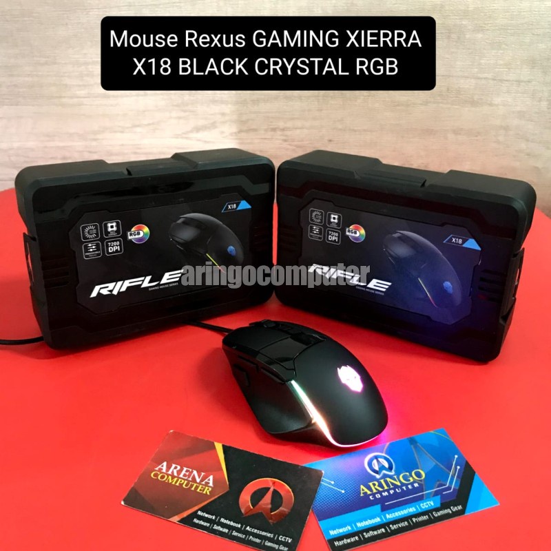 Mouse Rexus GAMING XIERRA X18 BLACK CRYSTAL RGB