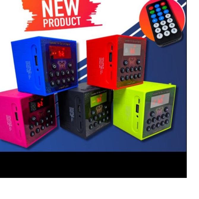 ۝ portable speaker rhimoa cube v600 v 600 bluetooth remote control alquran murottal 30 juz komplit M