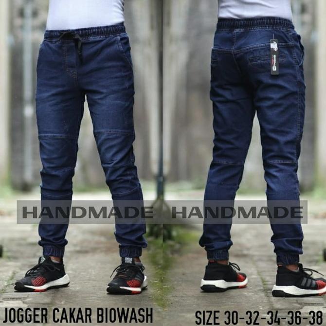 Celana Jeans Joger Pria JUMBO - Jeans Pinggang Karet