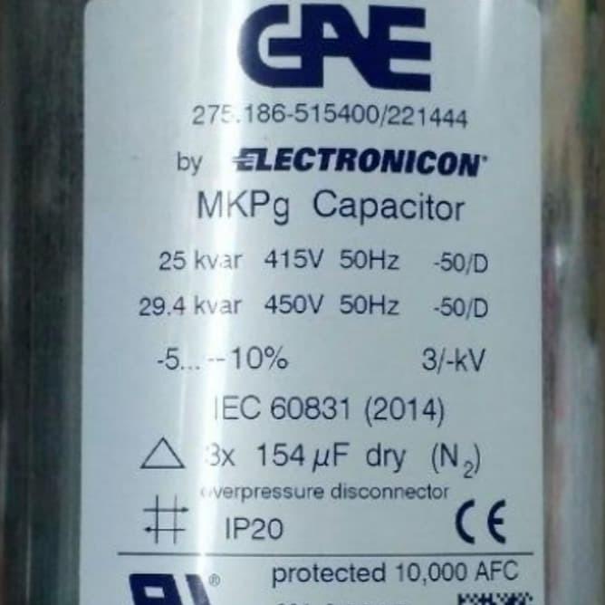 Kapasitor Bank Gae Mkpg 25Kvar Capacitor Bank Gae Mkp 25 Kvar 415V Gae