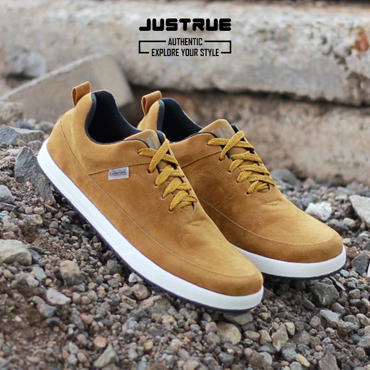 Justrue Sepatu Pria Sneakers Tan Original 100% 304