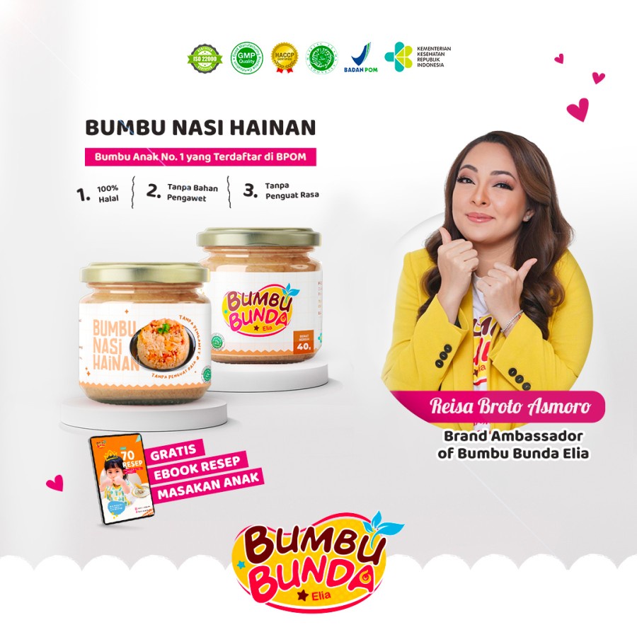 

Bumbu Bunda Elia Bumbu Nasi Hainan Non MSG Non Pengawet