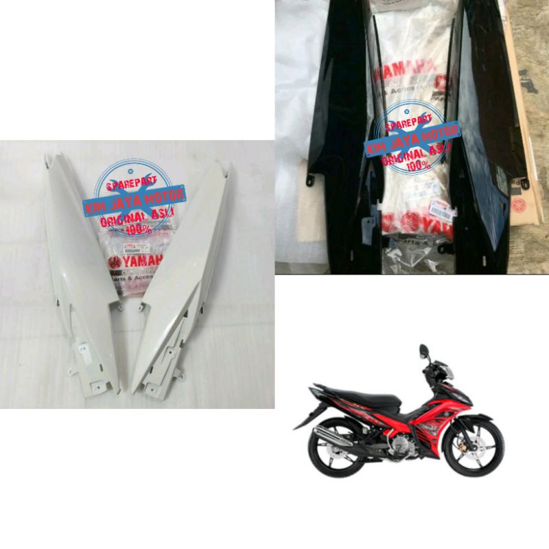 Cover body belakang body belakang Jupiter MX New 135 hitam.putih sepasang