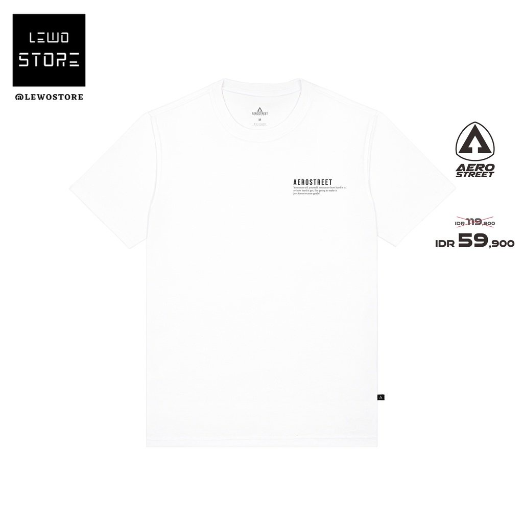 Tshirt Baju Kaos Distro Aerostreet T Shirt Lokko Putih Kaos T-Shirt Tshirt ABAAA kaos Distro Pria Wa