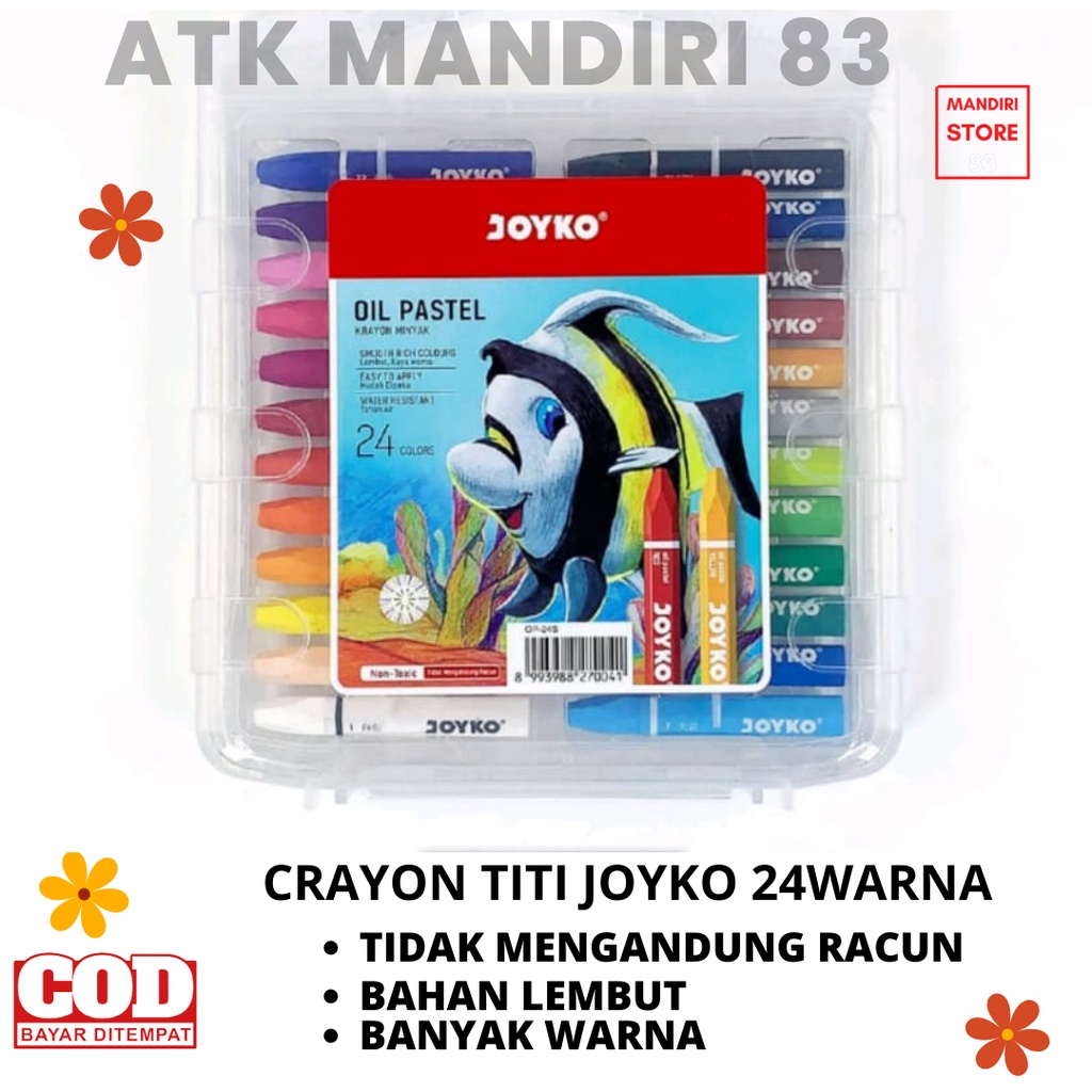 

CRAYON PEWARNA OILPASTE TITI JOYKO 24 WARNA