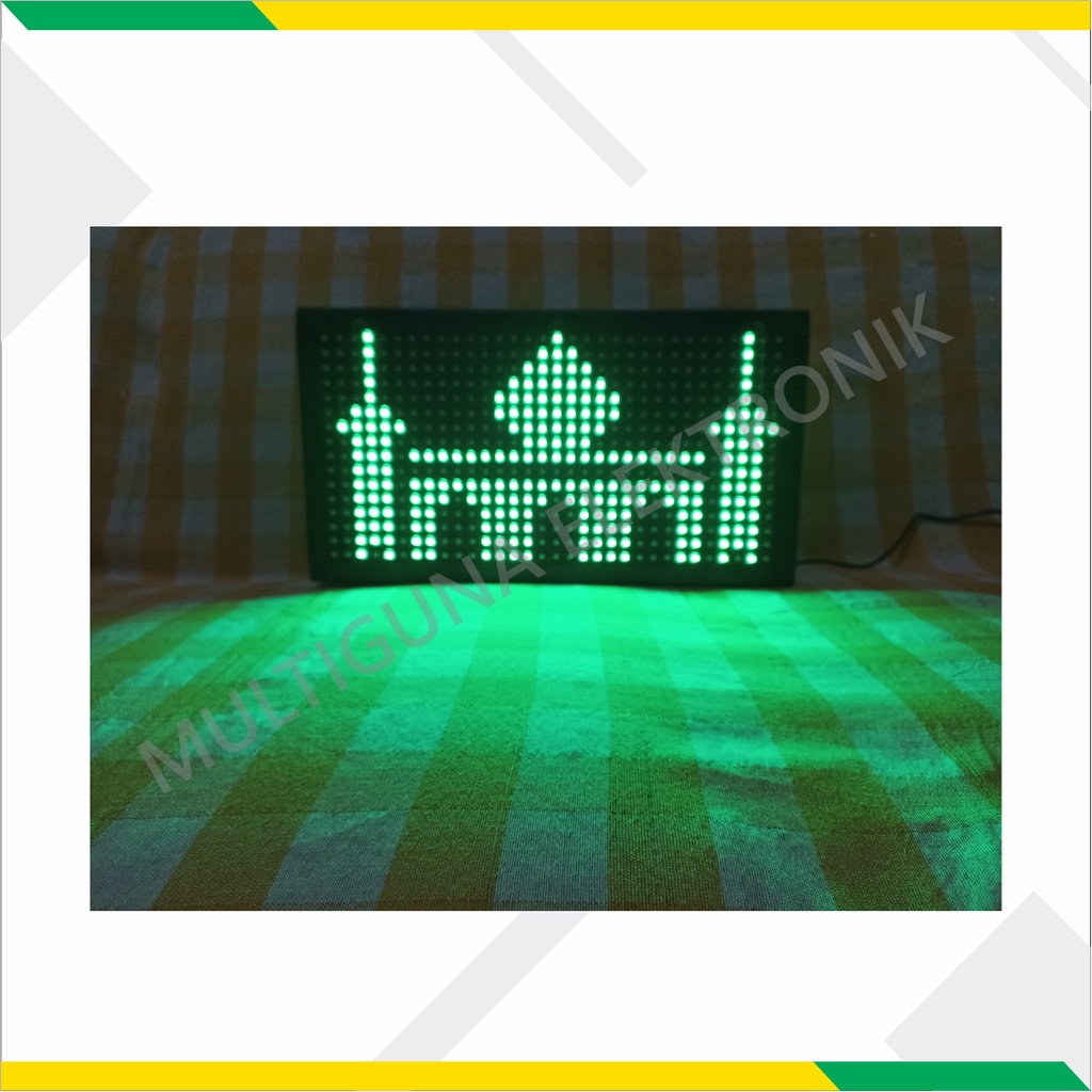 Jadwal sholat digital, jam digital masjid, jam dinding digital  + auto Tartil 35cm x 19cm