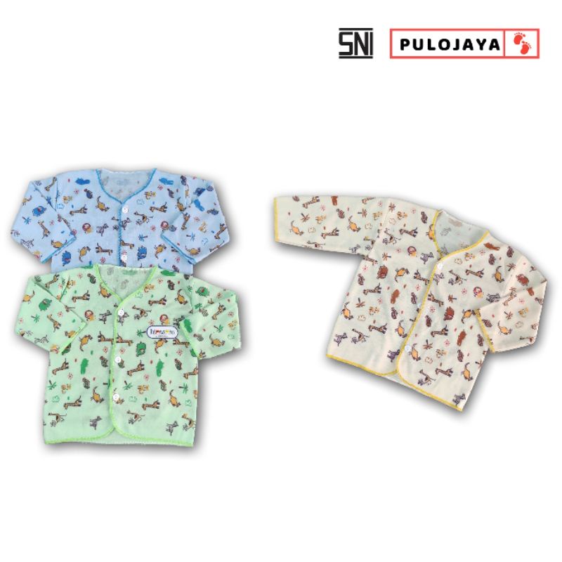 6 pcs Baju Bayi Newborn 0-3 bulan / Baju atasan bayi kancing depan / Baju bayi lusinan