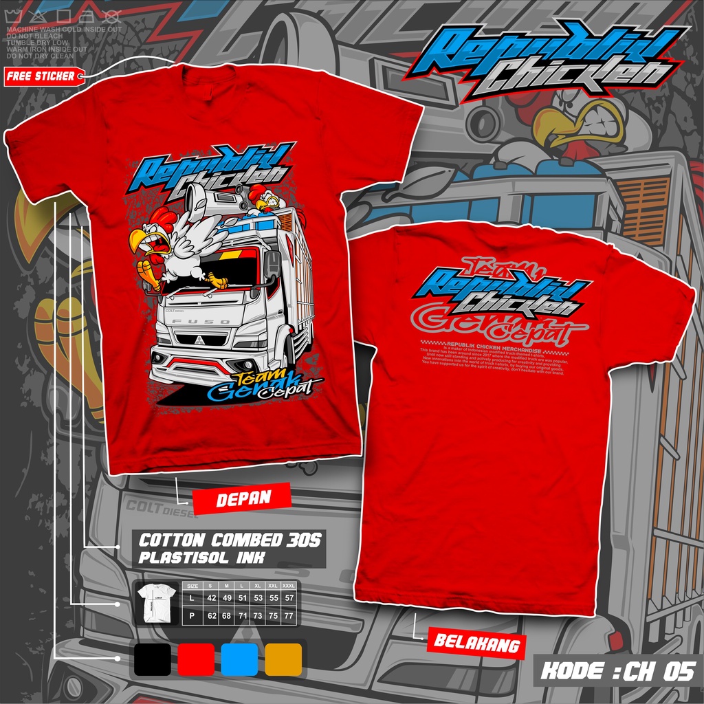 Kaos truck republik chicken kaos truck kurir chicken kaos truck aktor chicken kaos truck oleng ayam balap kaos truk ayam mbois