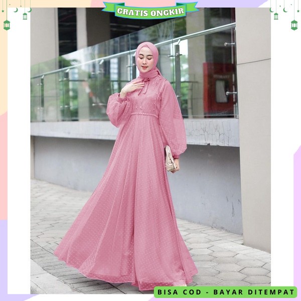 Dres Games Dreas Syari Muslim Gmis Syar Cwe Jubah Syar'I Gmiss Juba Abaya Qhamis Baju Gamiss Prempua