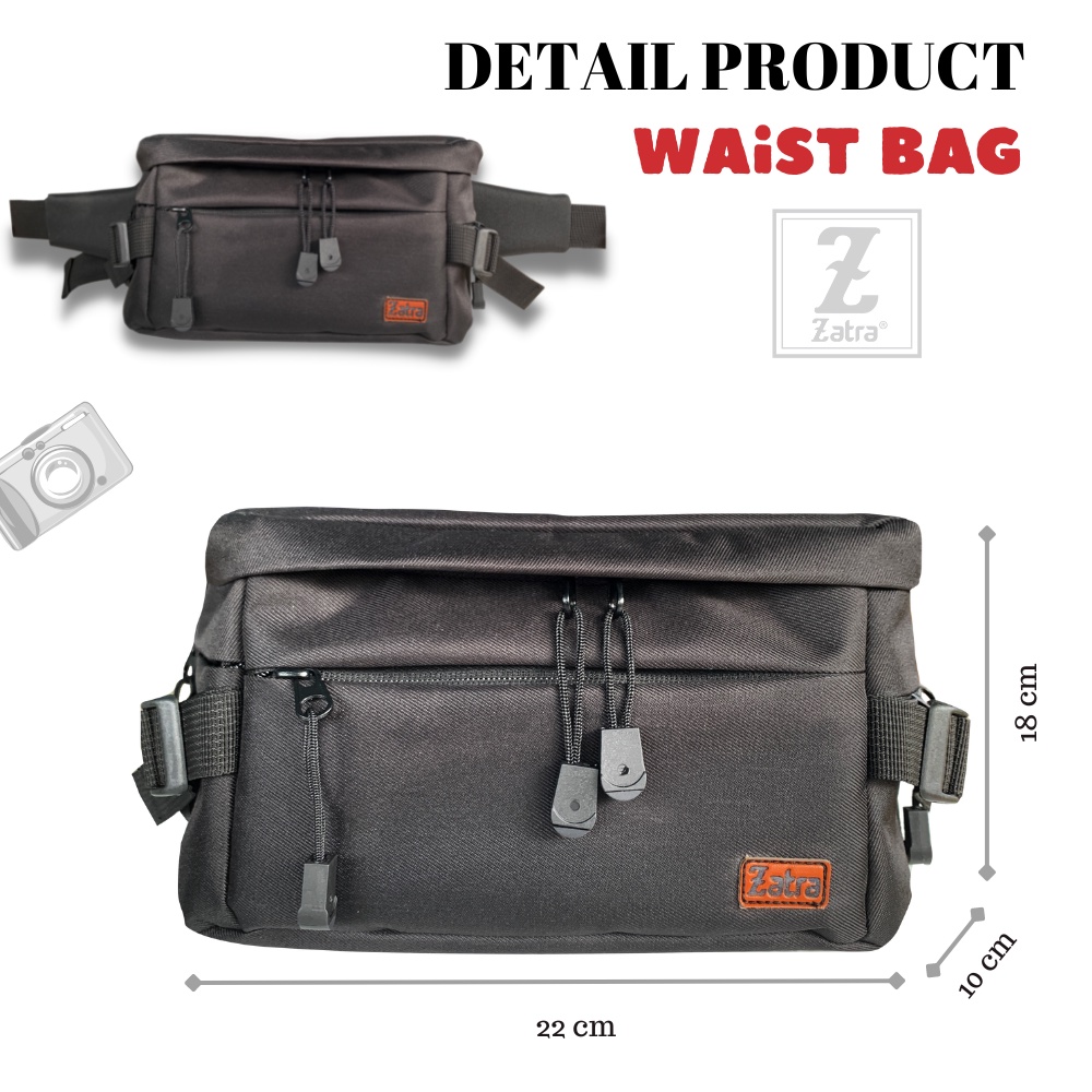 TAS SELEMPANG BAHU TAS PINGGANG PRIA WAISTBAG ZATRA