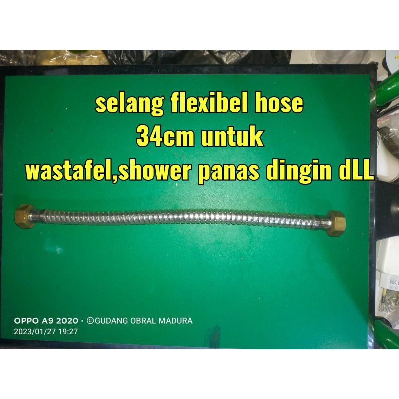 PROMO SERBA Rp10.000 selang flexibel hose uk 23,30,34,50 untuk wastafel,shower panas dingin dLL