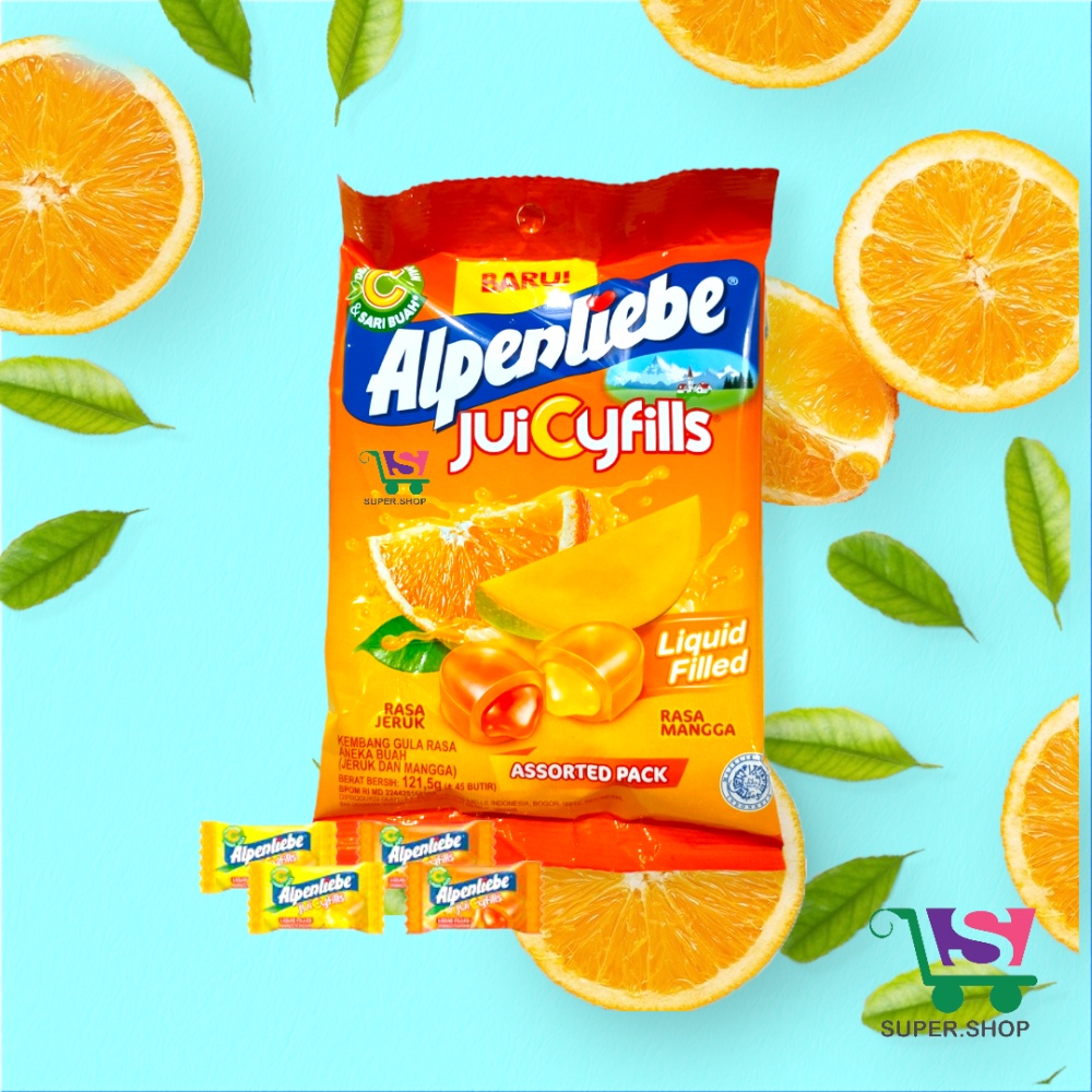 Alpenliebe Juicyfills Liquid Filled Permen Assorted Pack (isi 45 pcs)