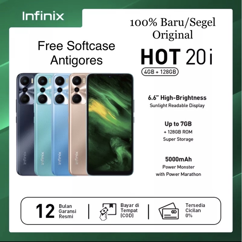 Infinix Hot 20i Ram 4/128gb Infinix hot 30i 8/128GB Garansi Resmi