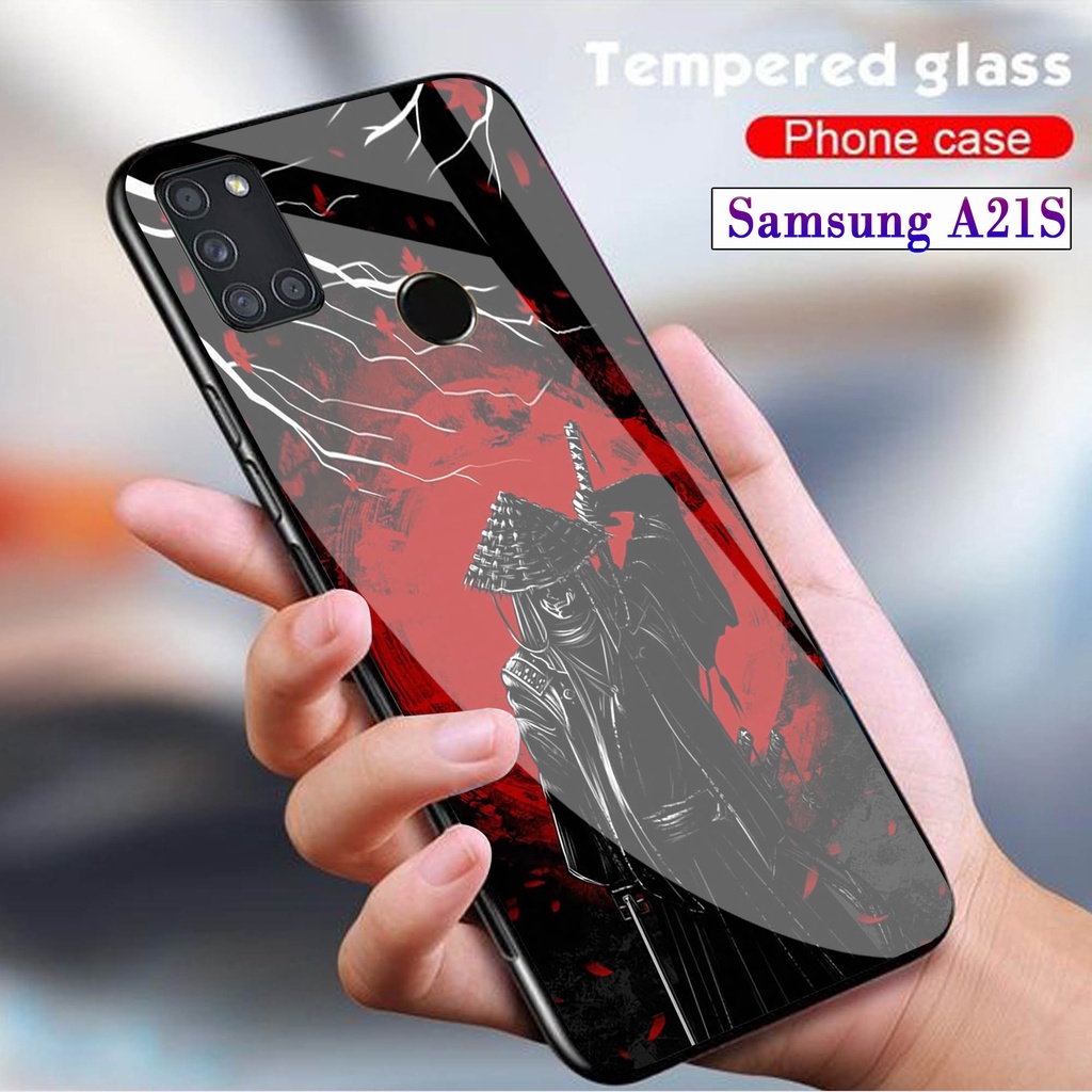 Softcase Glass Kaca SAMSUNG A21S - Case Hp Pelindung Handphone SAMSUNG A21S [ A99]