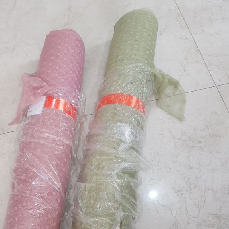 PER MTR Kain tule dot / tile dot / tile polkadot / tulle onde2 / tile onde / tile bintik tile dotty 